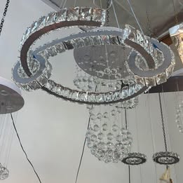 Clearance Modern Crystal LED Chandelier with Swirl Ring Design ( adjustable)