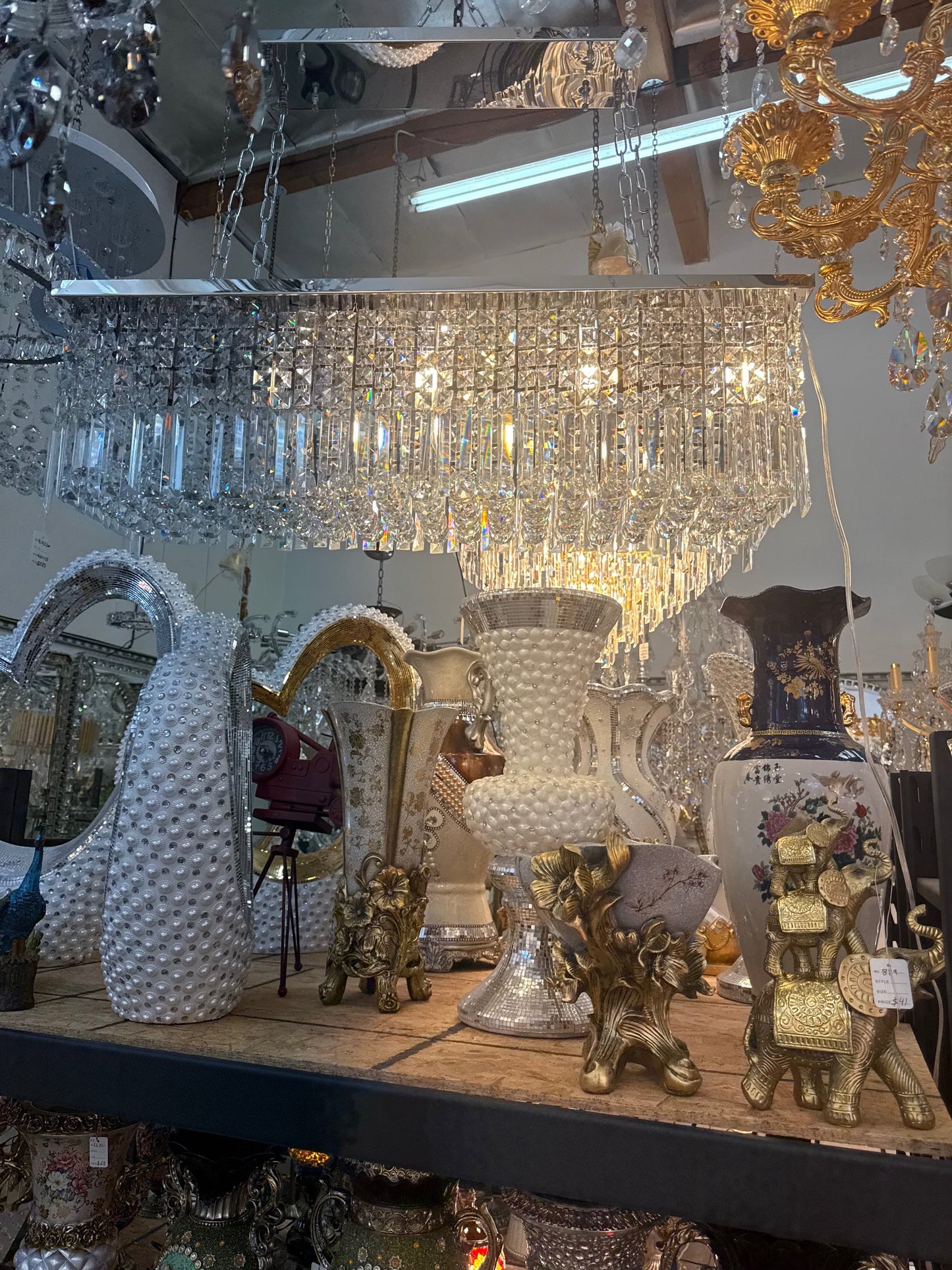 Sleek & Sparkling – Modern Crystal Rectangle Chandelier