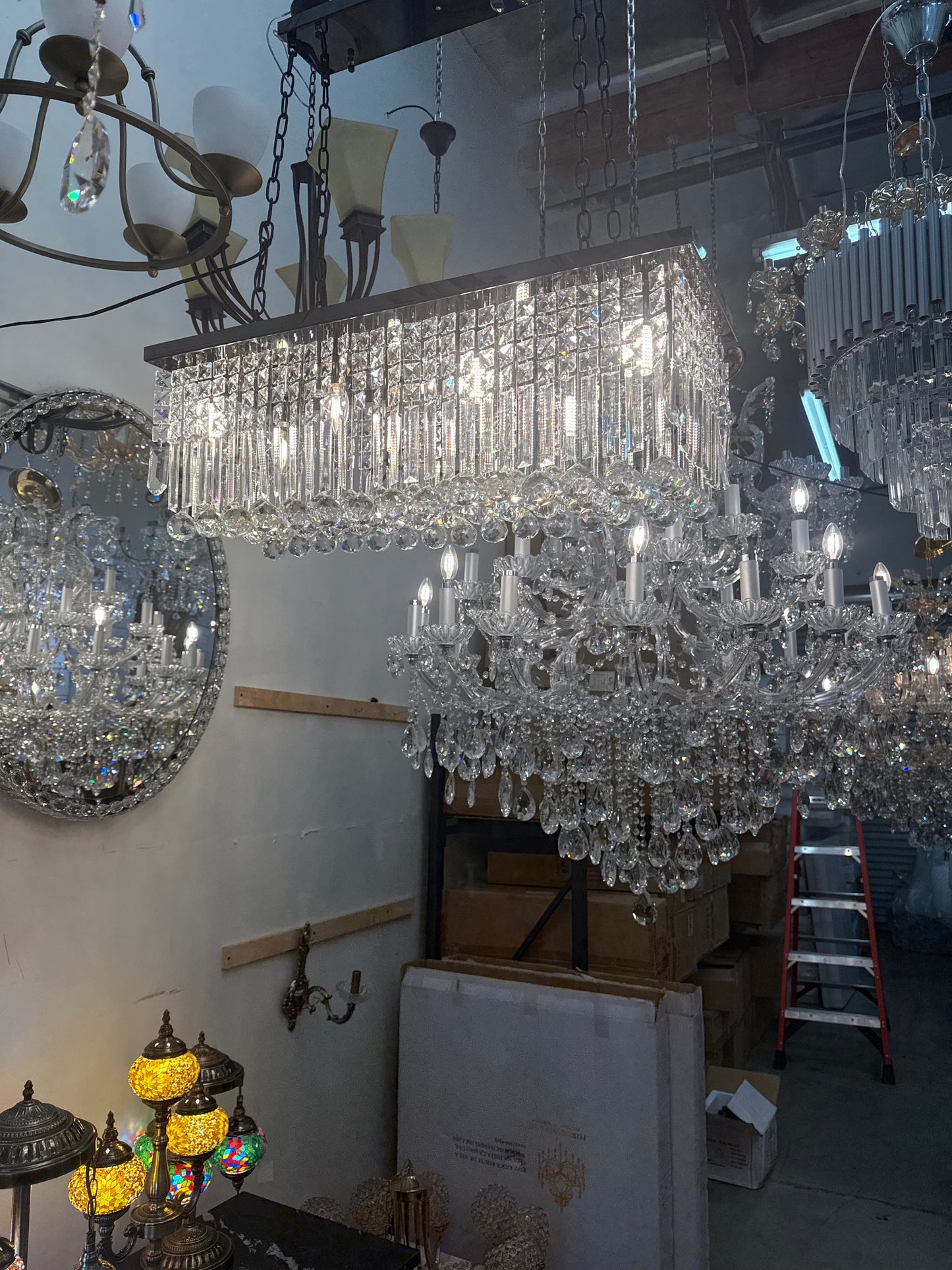 Sleek & Sparkling – Modern Crystal Rectangle Chandelier
