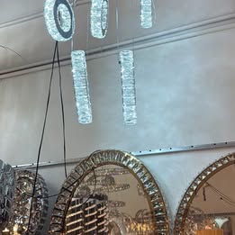 clearance Modern Crystal LED Chandelier with 6 Ring Design adjustable