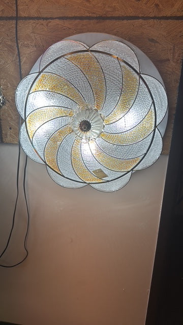Handmade Silver Wall Sconce with Asfour Crystal – 4-Light, 19" Height x 19" Width